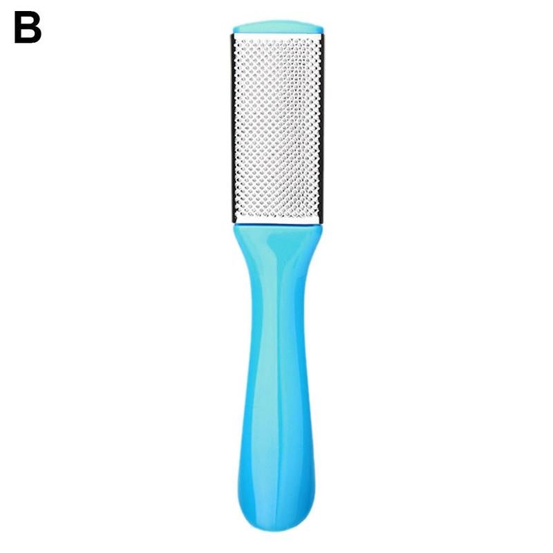 Double-sided foot scrubber, stainless steel foot brush, removes dead skin, calluses, and keratin; single foot file.